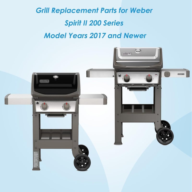 BBQration Grill Parts for Weber Spirit II Grill Replacement Parts, 7635 Flavorizer Bars, 69785 Grill Burner and Heat Deflector for Weber Spirit 2 Grill Parts, for Weber Spirit II E-210 E220 S210 S220 - Image 2